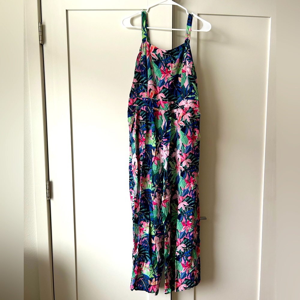 Multi-Color Sleeveless Jumpsuit, Size M by LOFT